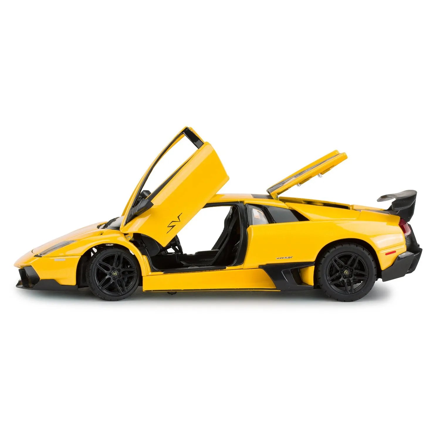 Lamborghini Murcielago LP670-4 sárga öntött fém autó 1-24 méretarányú