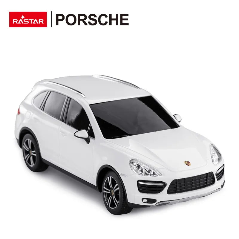 Masina cu telecomanda porsche cayenne turbo alb cu scara 1 la 24