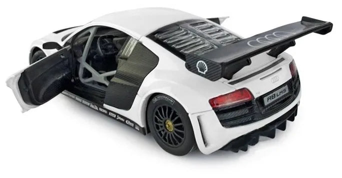 Audi R8 fehér öntött fém autó 1:24 méretarány