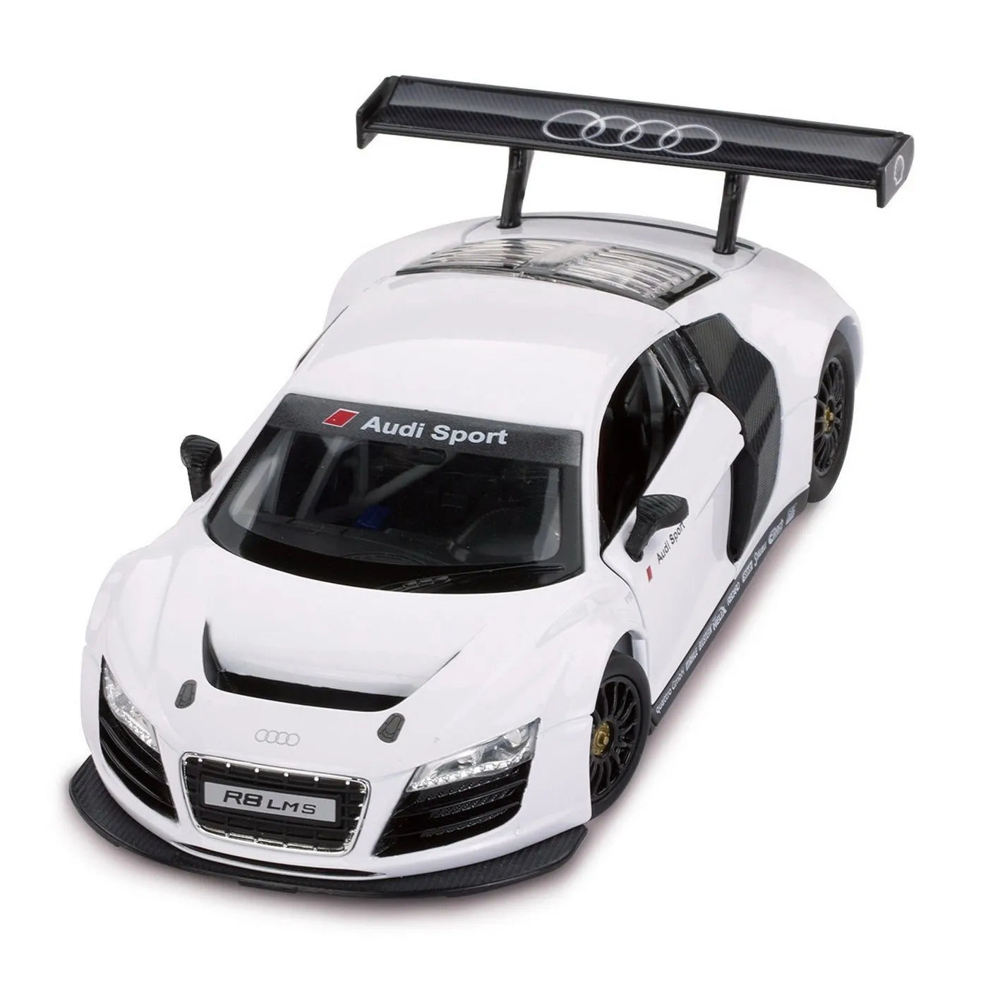 Audi R8 fehér öntött fém autó 1:24 méretarány