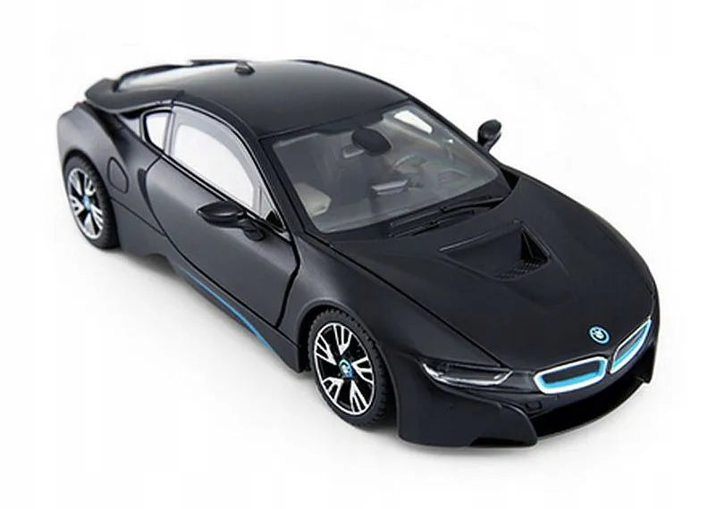 BMW i8 fekete fém játékautó 1-24 méretarányban