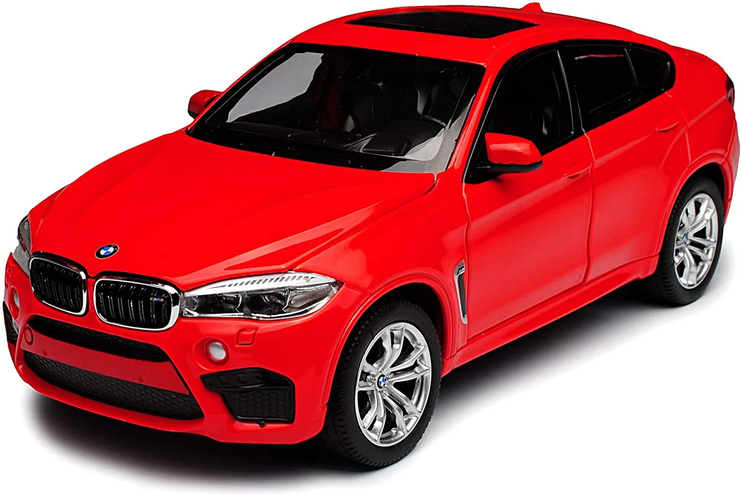 BMW X6M piros fém autó 1:24 méretarány