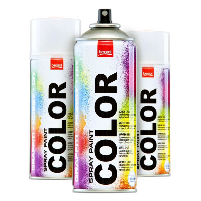 Akril spray festék, piros RAL3004, 400 ml, Beorol
