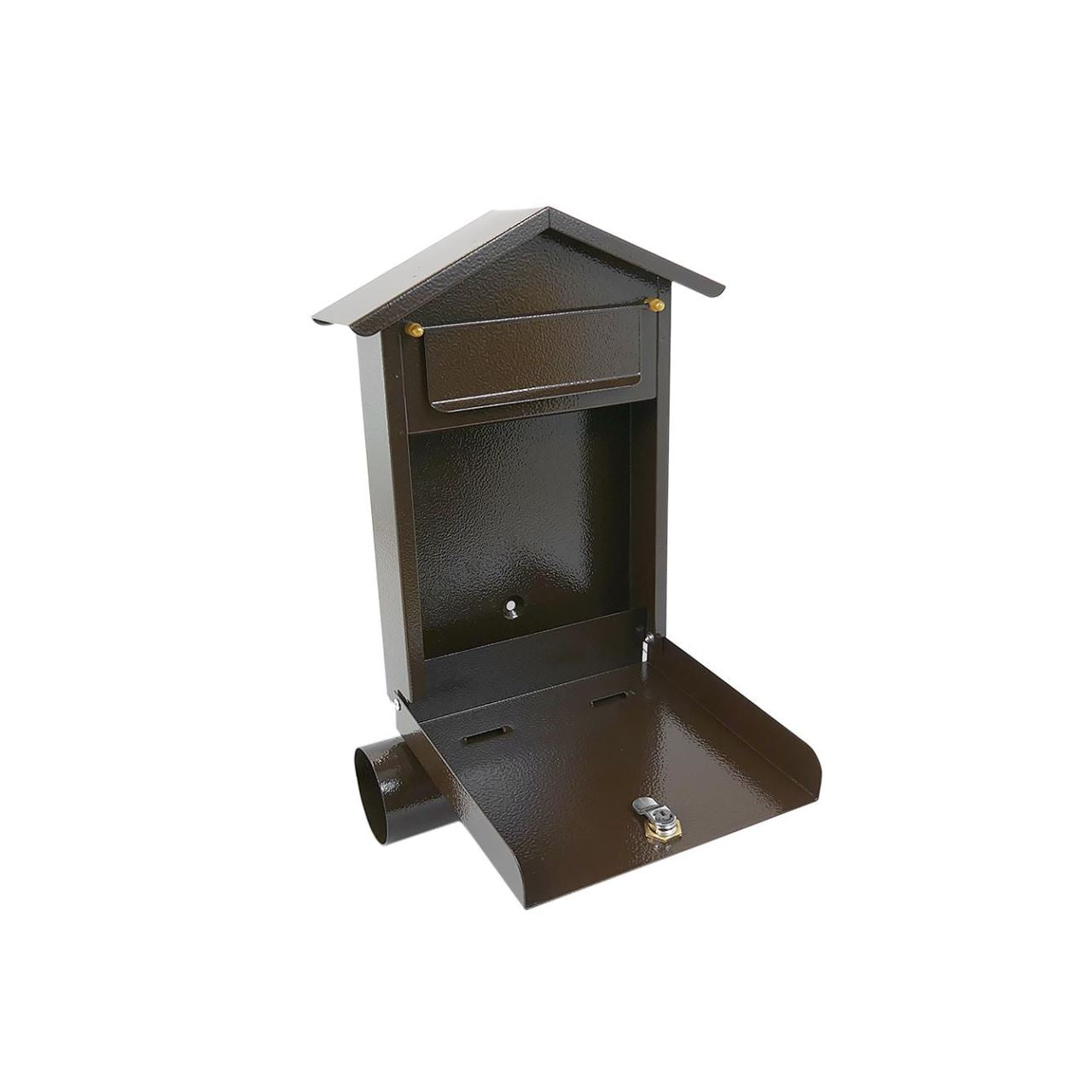 Postaláda, újságtartó hellyel, barna, B6-os formátum, 23x7x37,5 cm, Damech