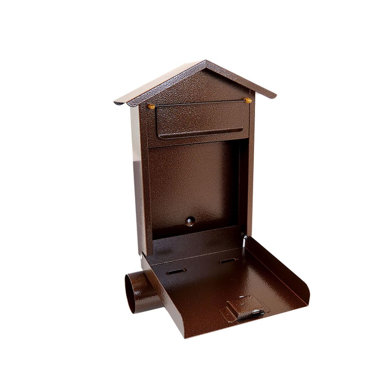 Postaláda, újságtartó rekesszel, réz, B6 formátum, 23x7x37,5 cm, Damech