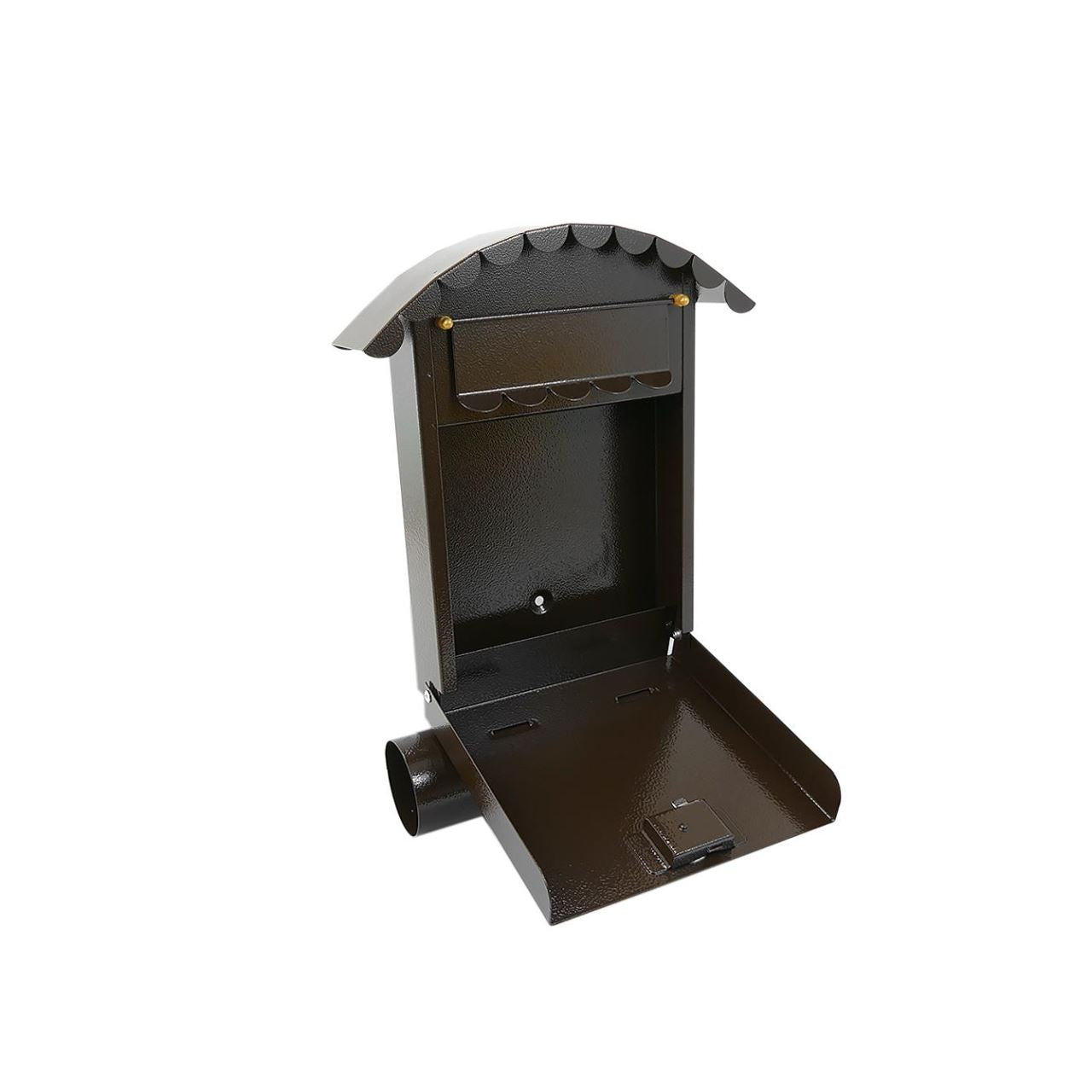 Postaláda, újságtartó hellyel, barna, B6-os formátum, 24,5x7x36,5 cm, Damech