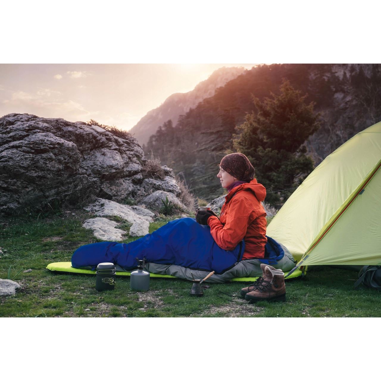 Sac de dormit, 2 in 1, impermeabil, albastru, 150x200 cm, Malatec