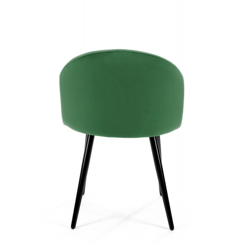 Scaun bucatarie/living, Akord, Brandy, catifea, otel, verde, 50x54x77 cm