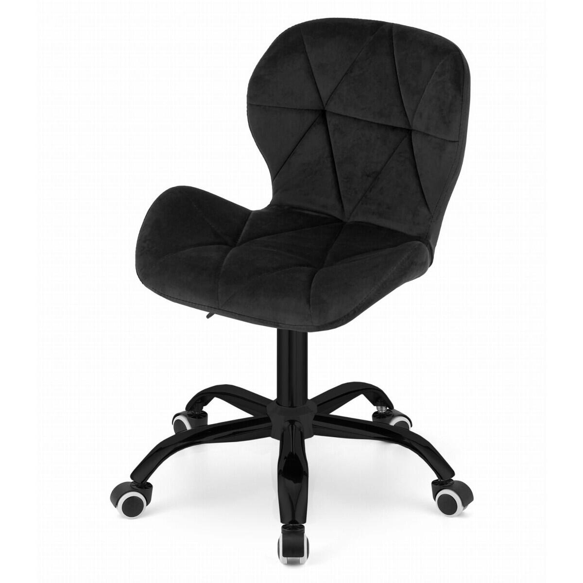 Scaun de birou, Noto, catifea, negru, 53.5x57.5x74-86 cm