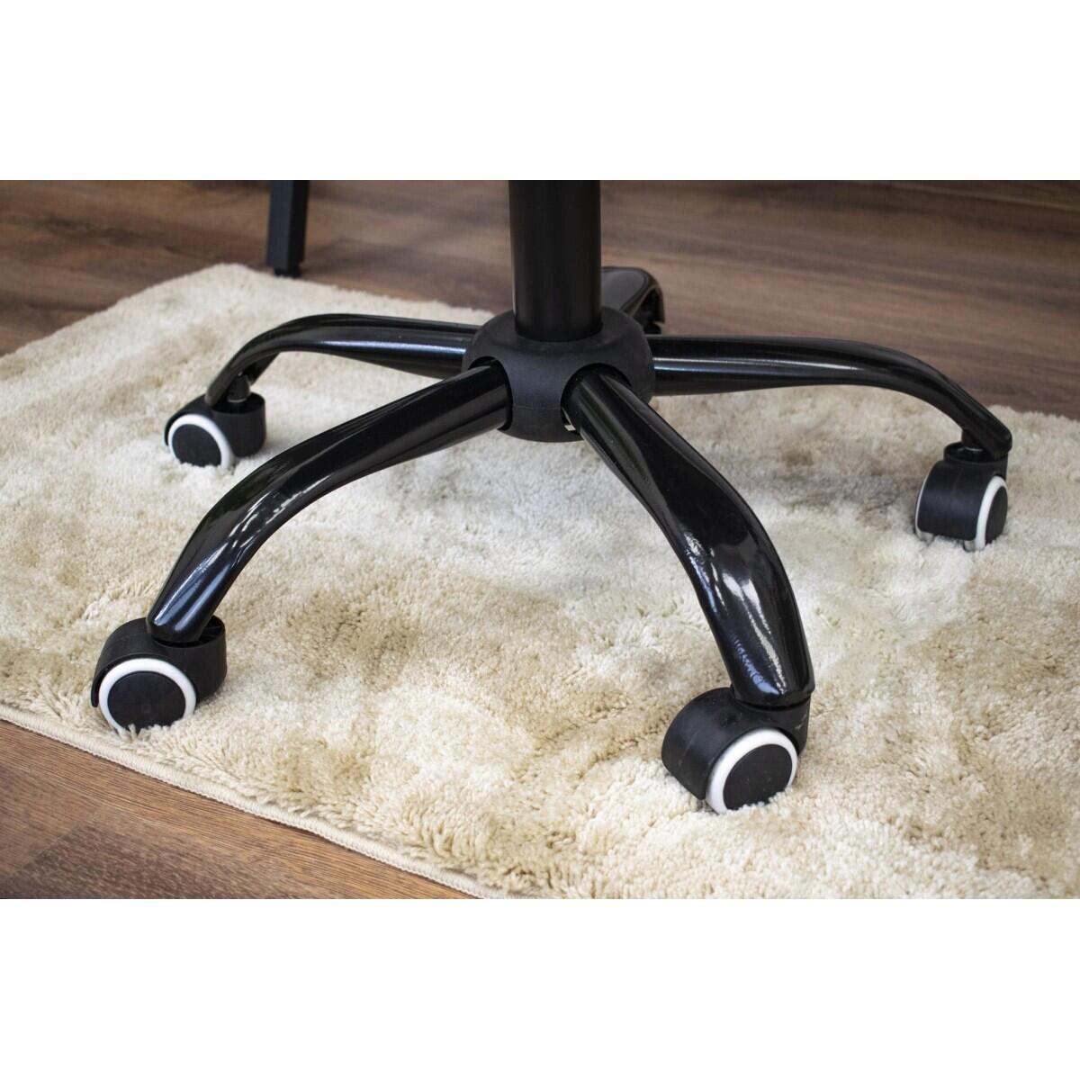 Scaun de birou, Noto, catifea, negru, 53.5x57.5x74-86 cm