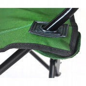 Scaun pliabil gradina, camping, pescuit, verde, cu suport pahar/sticla, husa, max 100 kg, 80x44x80 cm, Trizand