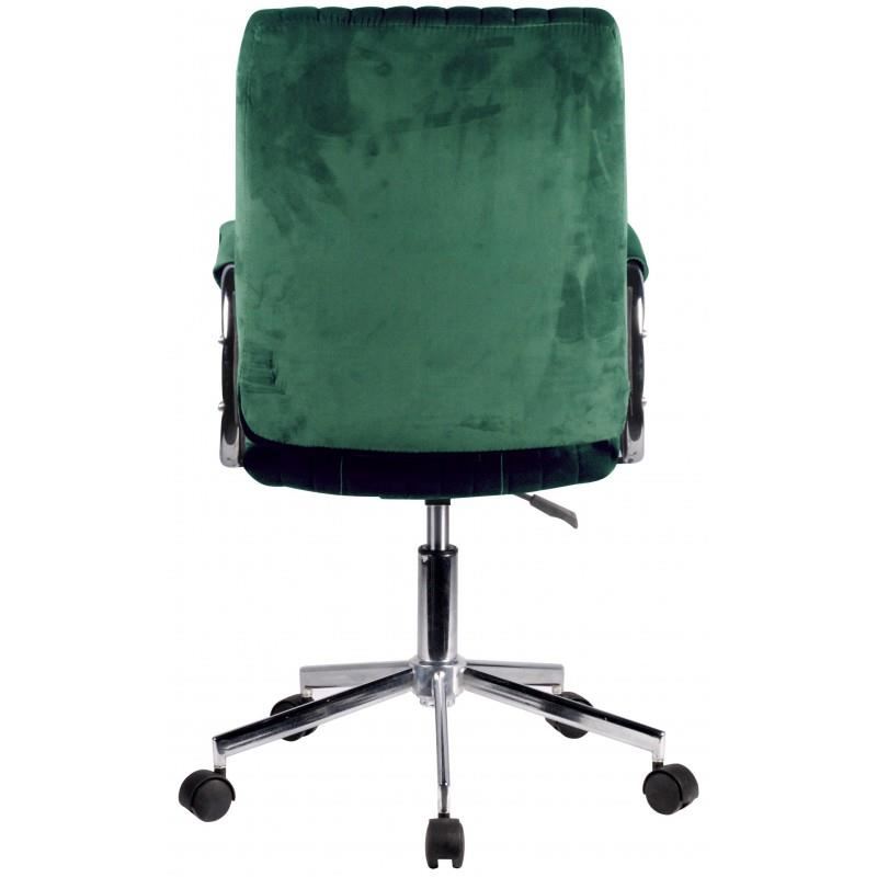Scaun rotativ, catifea, verde, max 120 kg, 51x61x92/102 cm