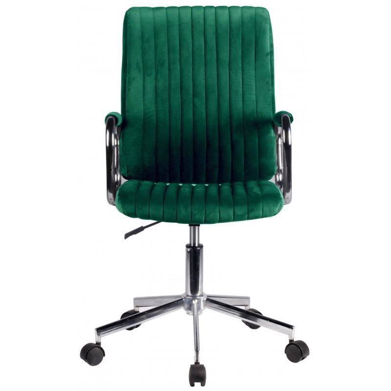 Scaun rotativ, catifea, verde, max 120 kg, 51x61x92/102 cm