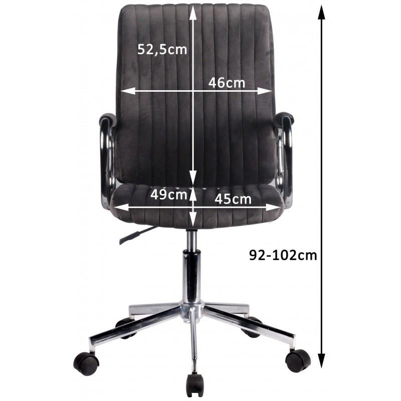 Scaun rotativ, catifea, verde, max 120 kg, 51x61x92/102 cm