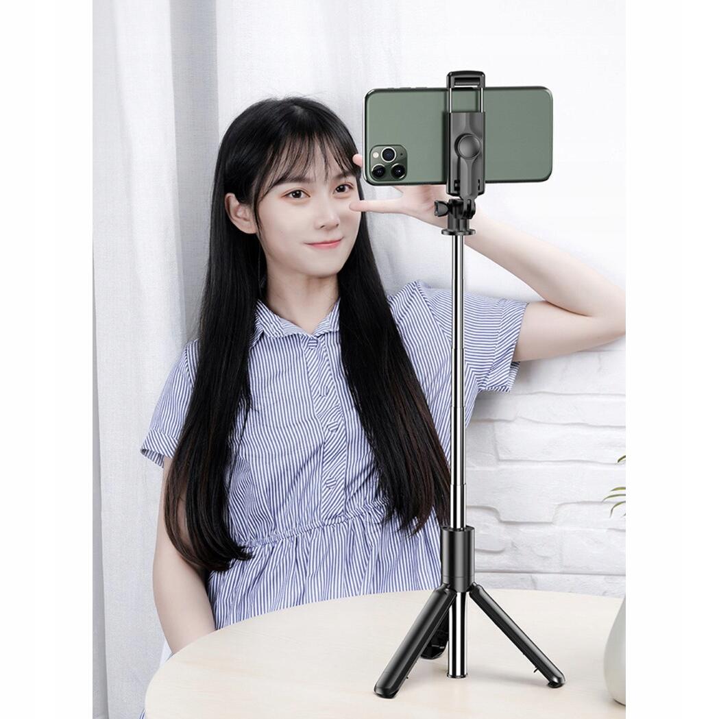 Selfie stick, trepied, Izoxis, telescopic, cu telecomanda, bluetooth, 60 cm