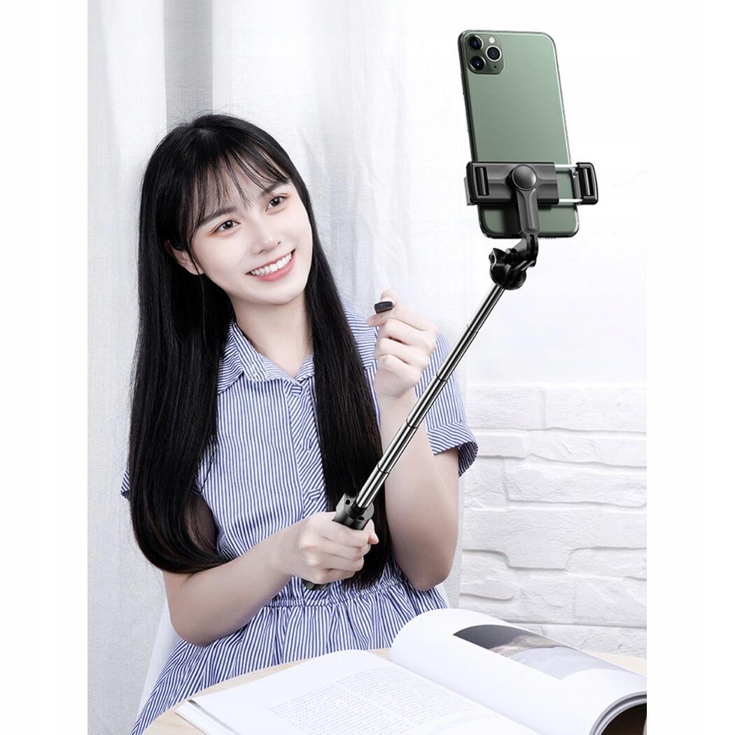 Selfie stick, trepied, Izoxis, telescopic, cu telecomanda, bluetooth, 60 cm