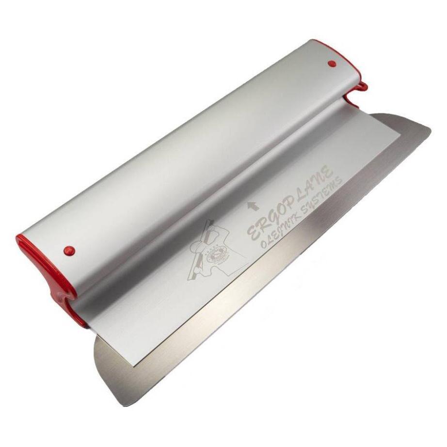 Set gletiera profesionala, aluminiu, lama inox, 40 cm x 0.3 mm, suport, maner prelungitor 1.2-2.2 m, rola gletuit, Ergoplane