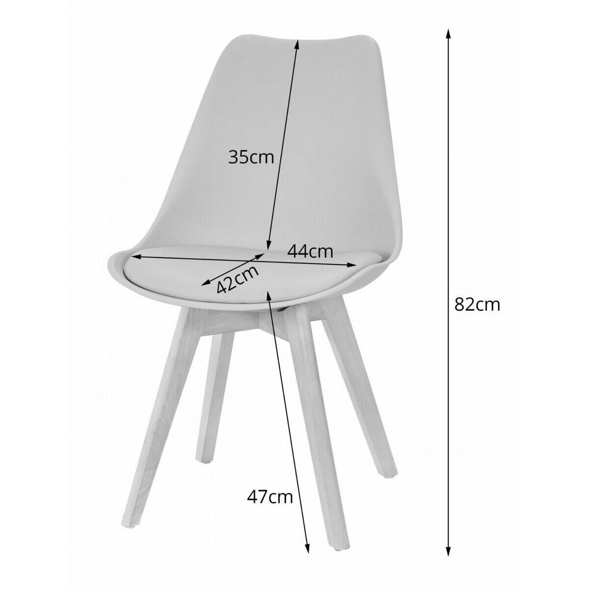 Set masa pentru sufragerie/living + 4 scaune Mark gri, Artool, lemn, stejar sonoma, 80x80x75 cm