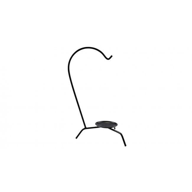 Set pentru servire ceaun, emailat, rosu, 0.8 L, suport negru
