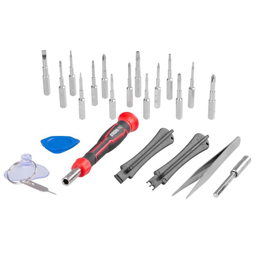 Set varfuri, biti, de precizie, cu surubelnita, accesorii, 23 buc, 35 mm, Strend Pro Premium
