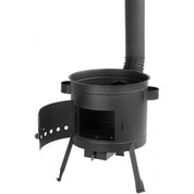 Soba cu ceaun/tuci, cu burlane, 42 cm, ceaun de 22 L, polonic, lingura lemn, Strend Pro