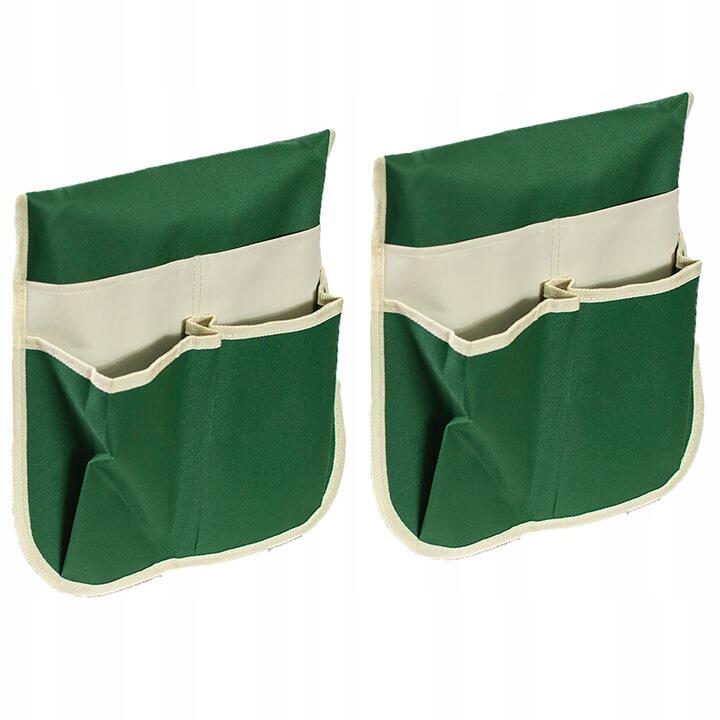 Suport genunchi pentru gradinarit, Jumi, 3 in 1, cu buzunare laterale, spuma si metal, verde, 59x28x49 cm