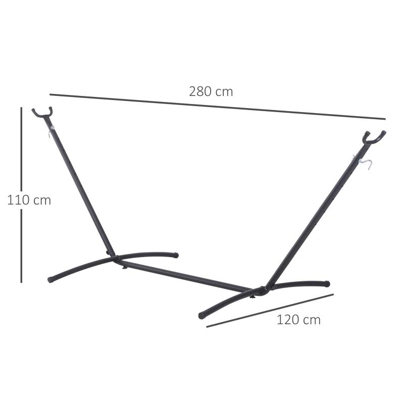 Függőágy tartó, max. 150 kg, 280x120x110 cm
