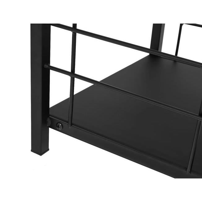 Kandallófa tartó szett, 2 szint, 4 tartozékkal 60 cm, acél, 40x30x73 cm