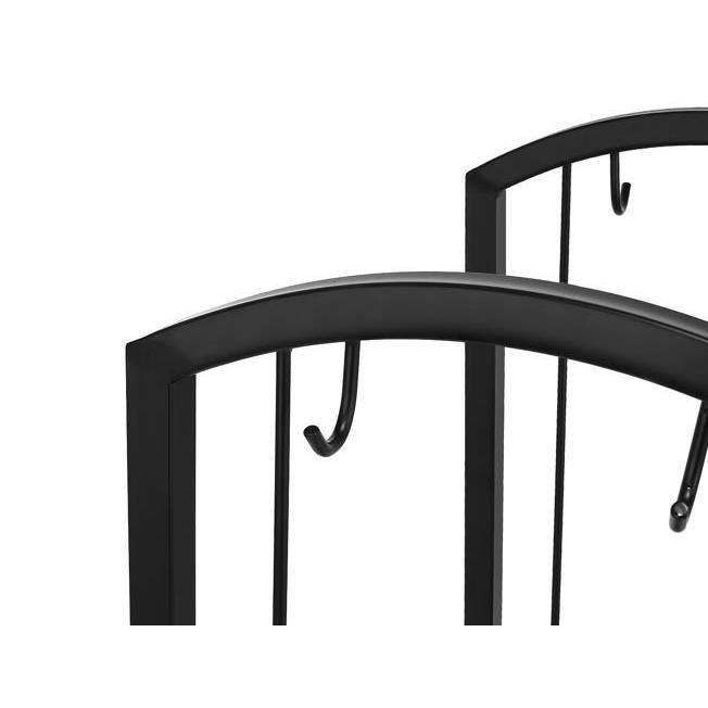 Kandallófa tartó szett, 2 szint, 4 tartozékkal 60 cm, acél, 40x30x73 cm