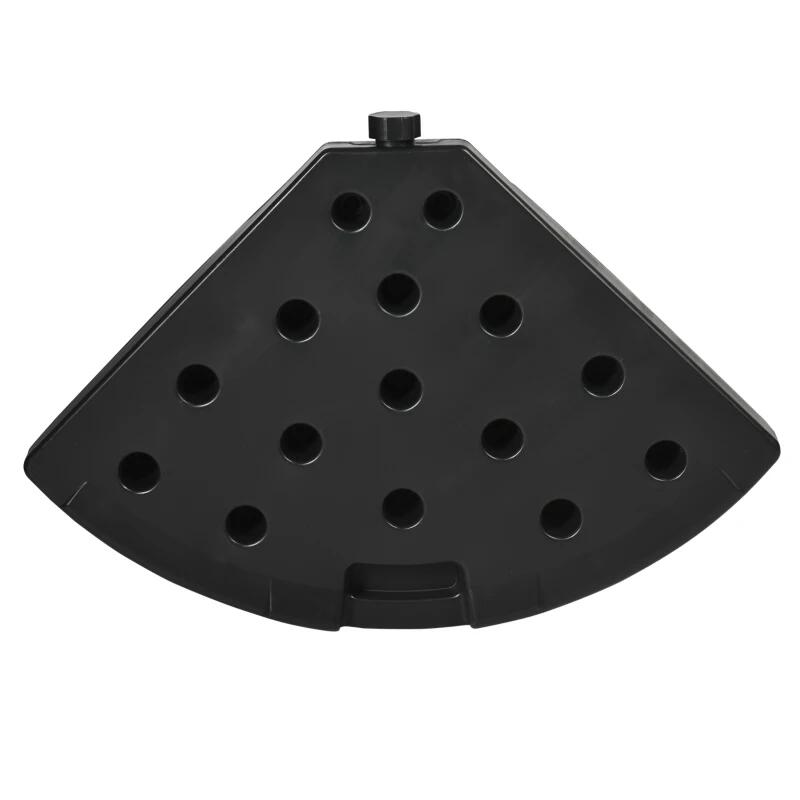 Banáncsuklós esernyőtartó, 4 elemes szett, HDPE, fekete, 100x8 cm