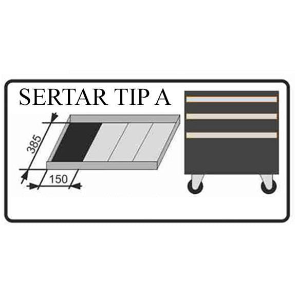 Pile, sertar TIP A (385x150 mm) pentru dulap mobil, set 4 buc, 200-250 mm, Richmann