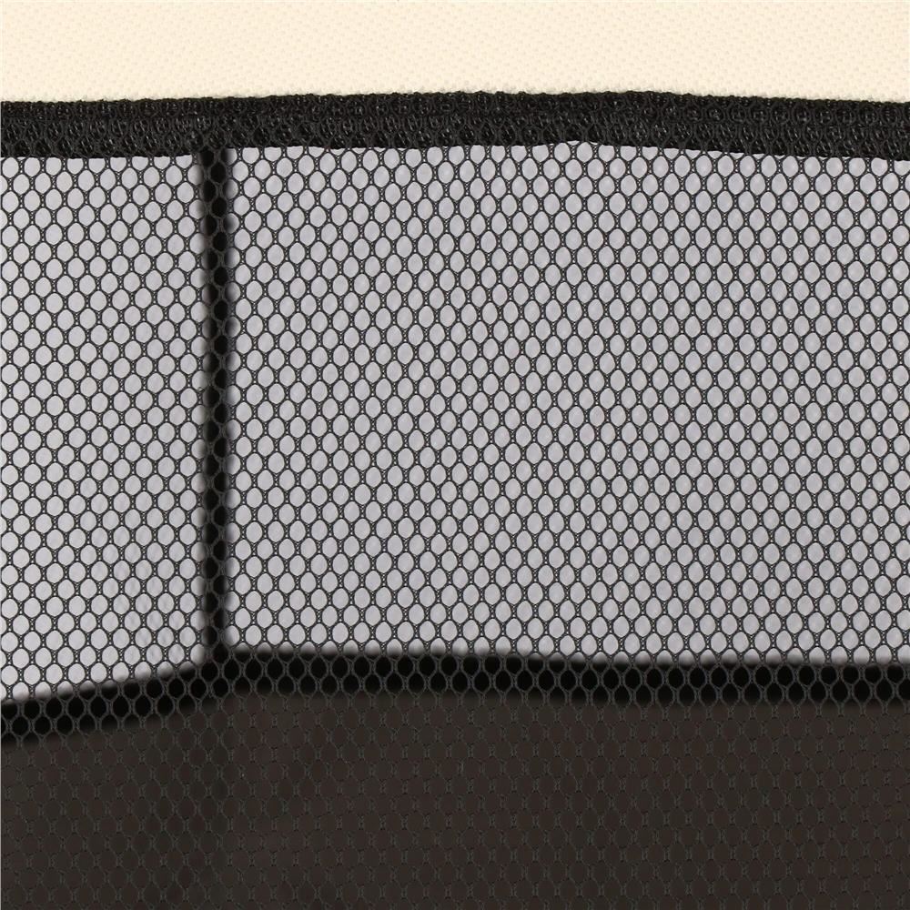 Kisállatoknak való játszókarám, textil, összecsukható, levehető tetővel, fekete és bézs, 73x73x43 cm, Springos