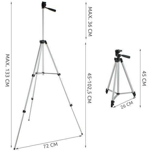 Trepied/suport smartphone, pentru selfie, cu telecomanda, bluetooth, 45-133 cm