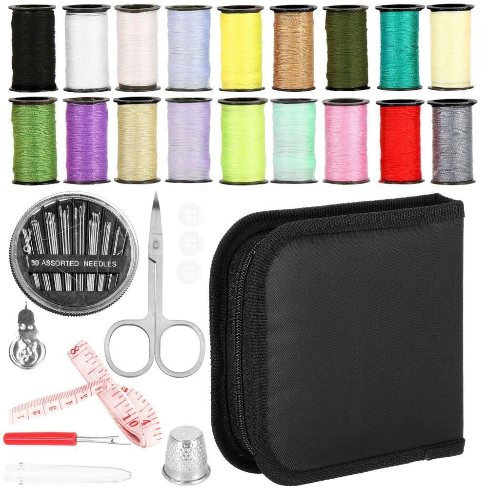 Trusa de croitorie, ace cusut, papiote diverse culori, foarfeca si accesorii, 70 piese, Springos