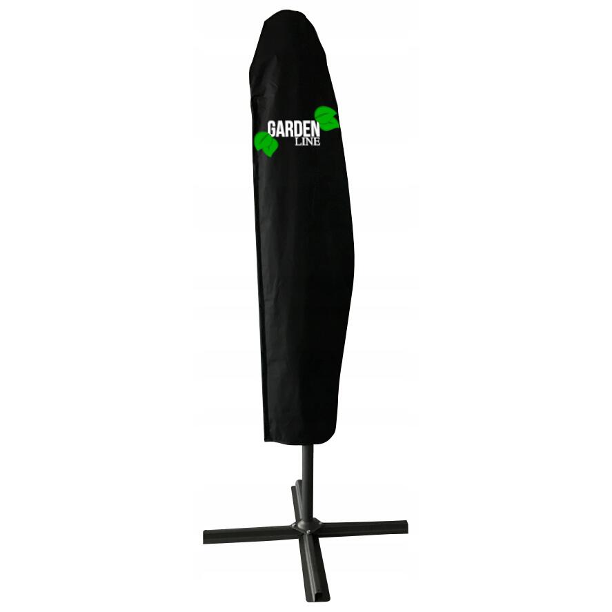 Kerti/terasz napernyő LED-del, Chomik, banáncsuklós, zöld, 300 cm