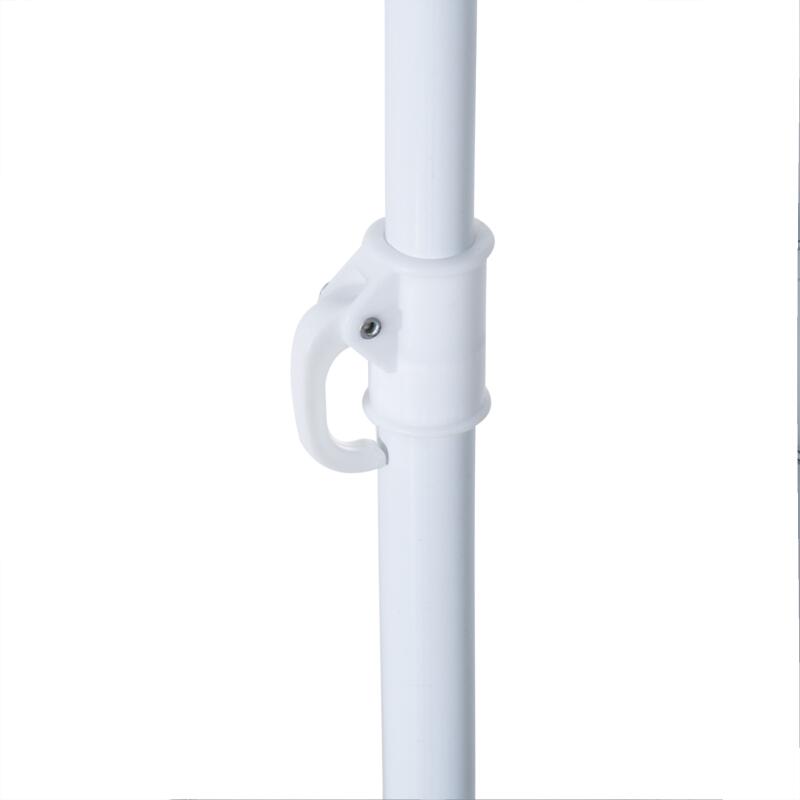 Strandernyő napellenzővel, 2 ellensúllyal, sötétzöld, 200 cm
