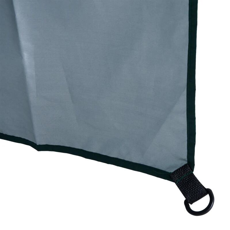 Strandernyő napellenzővel, 2 ellensúllyal, sötétzöld, 200 cm