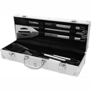 Ustensile pentru barbecue, grill, gratar, inox, cu geanta tip servieta, set 12 piese, Strend Pro Grill