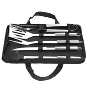 Ustensile pentru barbecue, grill, gratar, inox, set 5 piese, cu trusa, Springos