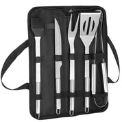 Ustensile pentru barbecue, grill, gratar, inox, set 5 piese, cu trusa, Springos