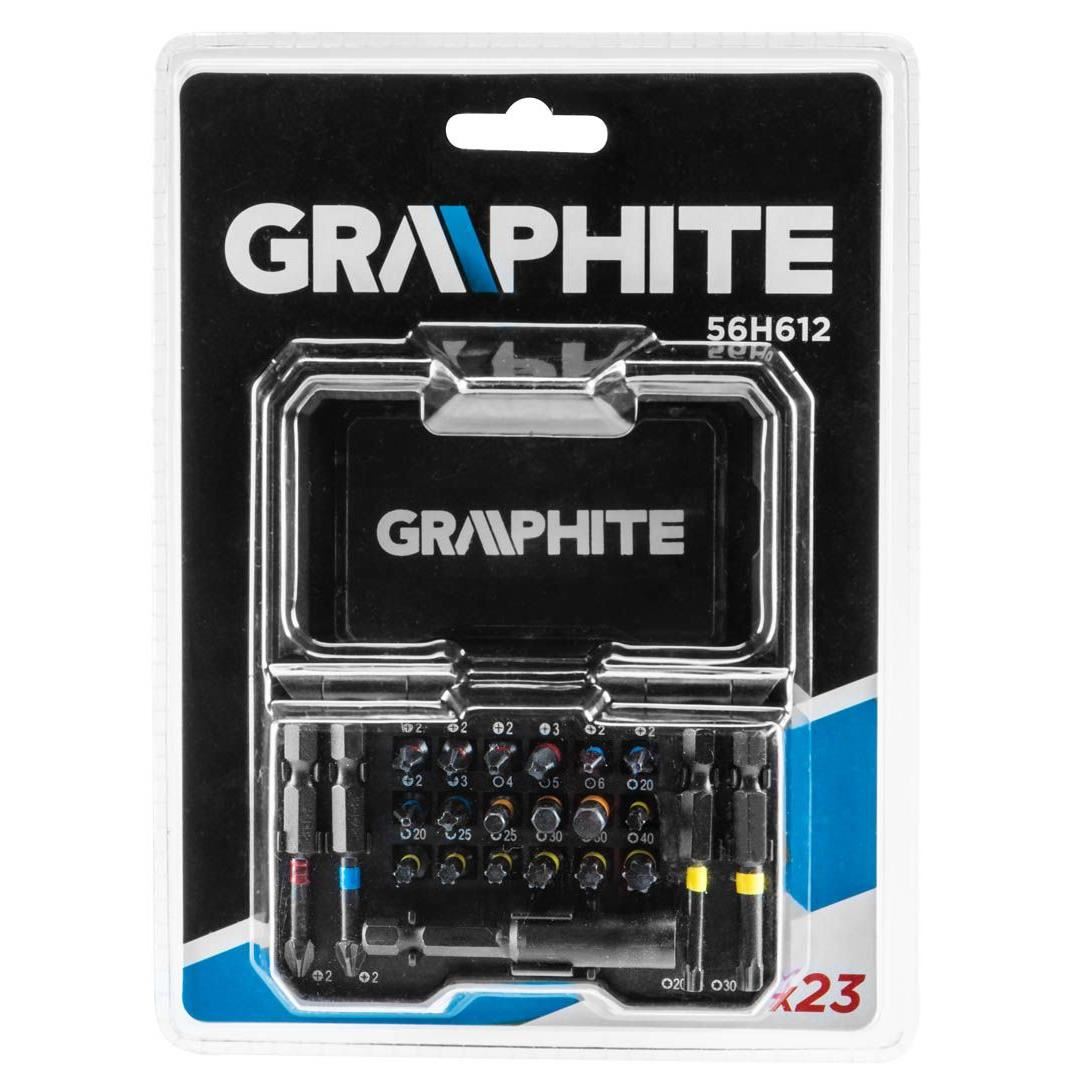 Varfuri, biti, de impact, cu adaptor magnetic, set 23 buc, 25-50 mm, Graphite