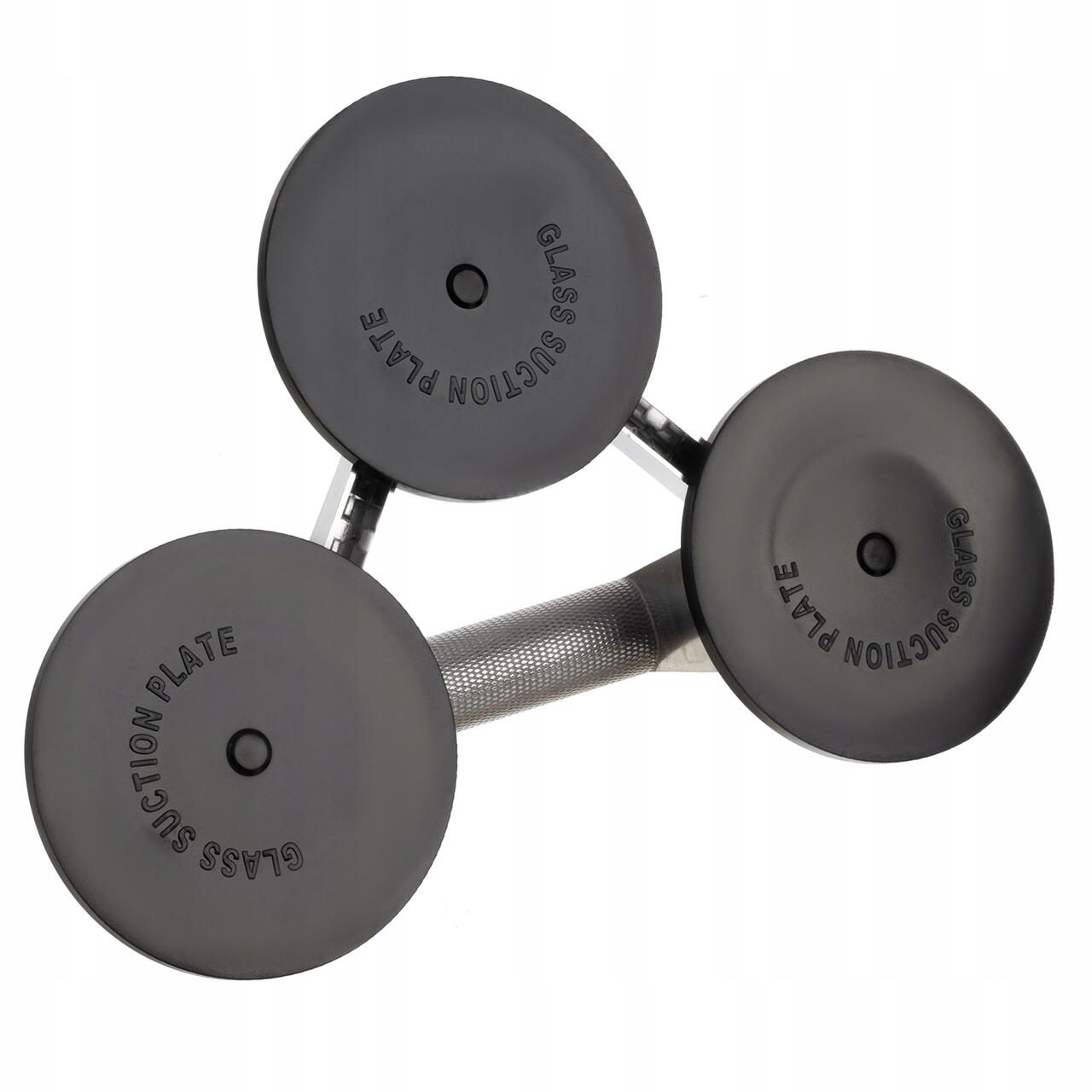 Tapadókorong szélvédők, ablakok, márvány és gránit csempék szállításához és rögzítéséhez, Bigstren, 3 kar, max. 150 kg, 120 mm