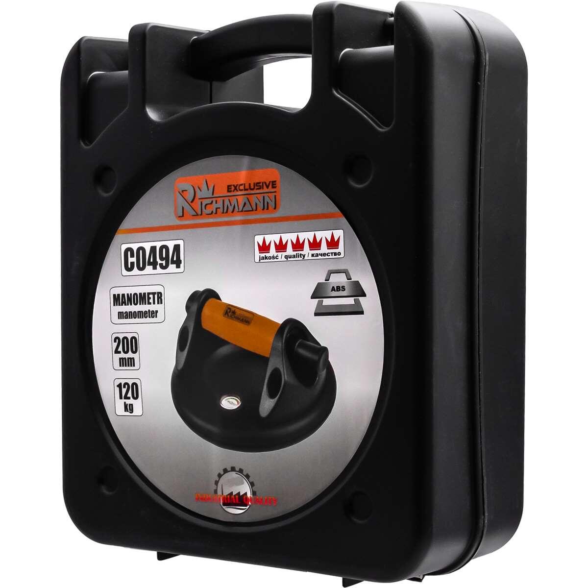 Ventuza pentru transport si montat parbrize, geamuri, placi marmura, granit, cu manometru, 1 brat, max 120 kg, Richmann Exclusive