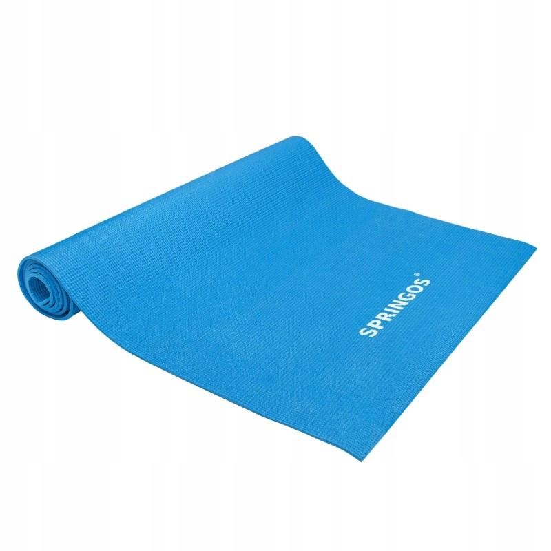 Saltea pentru yoga, fitness, albastra, 173x61x0.4 cm, Springos
