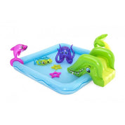 Piscina gonflabila pentru copii, de joaca, cu tobogan, 239x206x86 cm, Bestway Fantastic Aquarium