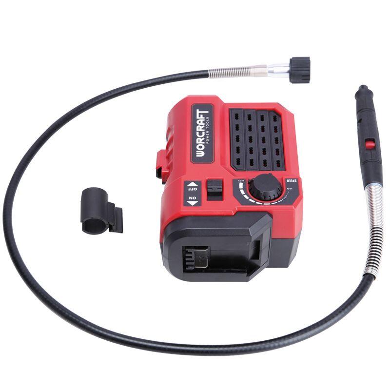 Mini csiszológép tartozékokkal, 20 V-os lítium-ion akkumulátorral (akkumulátor nem tartozék), Worcraft