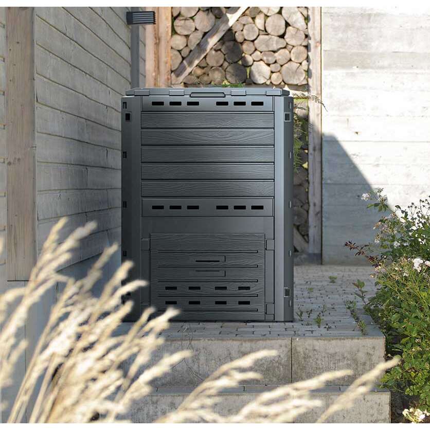 Compostor de gradina, Compogreen Woody, 280 L, negru, 59.6x60x100, Prosperplast