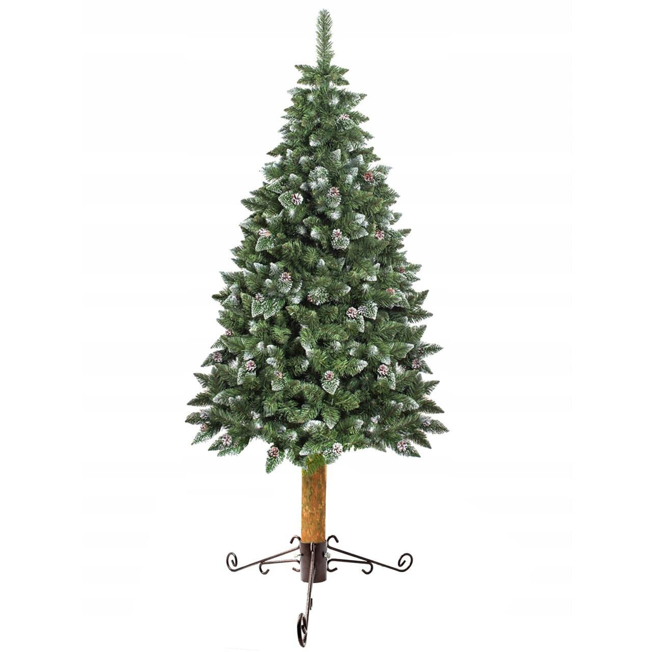 Barna fém karácsonyfa állvány, átmérő 9 cm, hossza 47 cm, Perfect Home