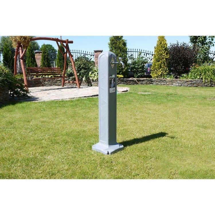 Kerti csaptelep takaró, tömlőadapterrel, szürke, 90 cm, Itwan