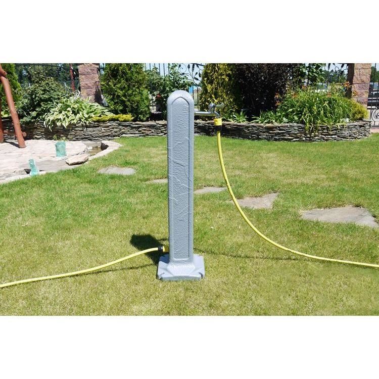 Kerti csaptelep takaró, tömlőadapterrel, szürke, 90 cm, Itwan